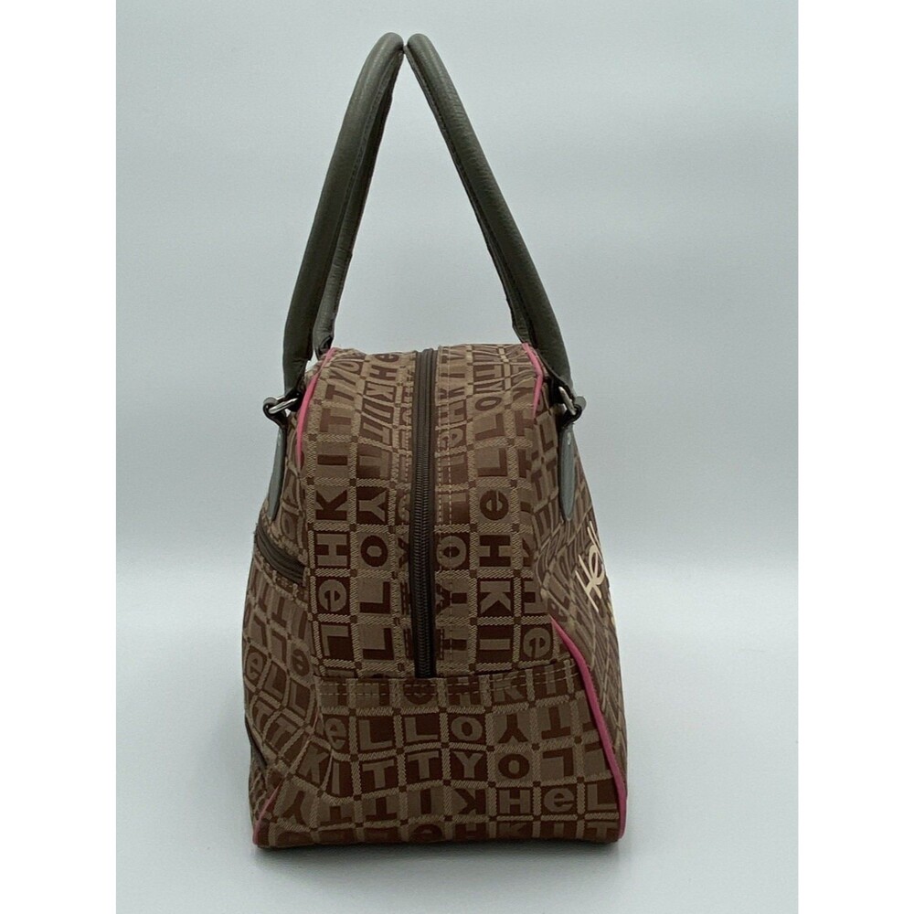 Hello Kitty Brown Satchel Carry On Bag Travel Tote Sanrio - Picture 3 of 16